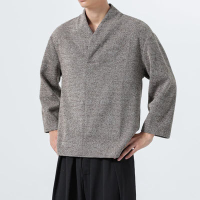 Buddha Stones Fall Winter Minimalist Casual Solid Men's Long Sleeve T-Shirts - image 4