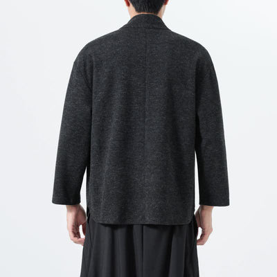 Buddha Stones Fall Winter Minimalist Casual Solid Men's Long Sleeve T-Shirts - image 20
