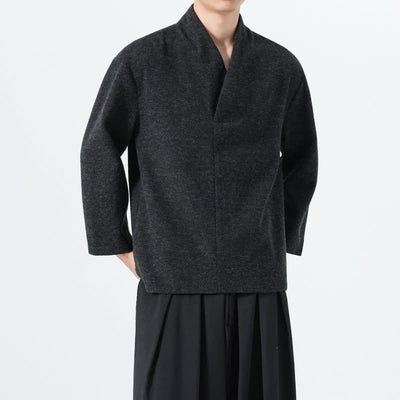Buddha Stones Fall Winter Minimalist Casual Solid Men's Long Sleeve T-Shirts - image 18