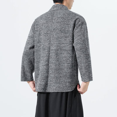 Buddha Stones Fall Winter Minimalist Casual Solid Men's Long Sleeve T-Shirts - image 10