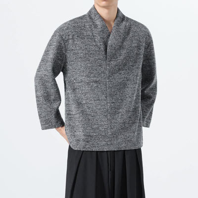 Buddha Stones Fall Winter Minimalist Casual Solid Men's Long Sleeve T-Shirts - image 8