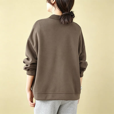 Buddha Stones Fall Casual Minimalist Button-Up Solid Women's Jacket With Pockets - image 3