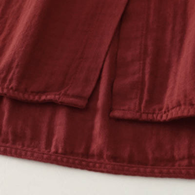 Buddha Stones Spring Fall Casual Vintage Button-Up Solid Women's Long Sleeve Shirts - image 5
