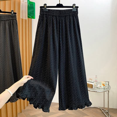 Buddha Stones Spring Summer Casual Floral Cropped Pants Women's Straight Leg Pants With Pocket - Black - US8-10, UK/AU12-14, EU40-42 (2XL) - image 11