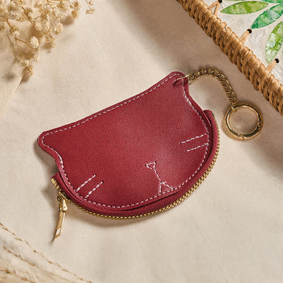 FREE Today: Protection and Happiness Vintage Cat Shape Zipper Leather Charm Purse - image 12
