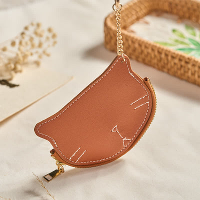 FREE Today: Protection and Happiness Vintage Cat Shape Zipper Leather Charm Purse - image 5
