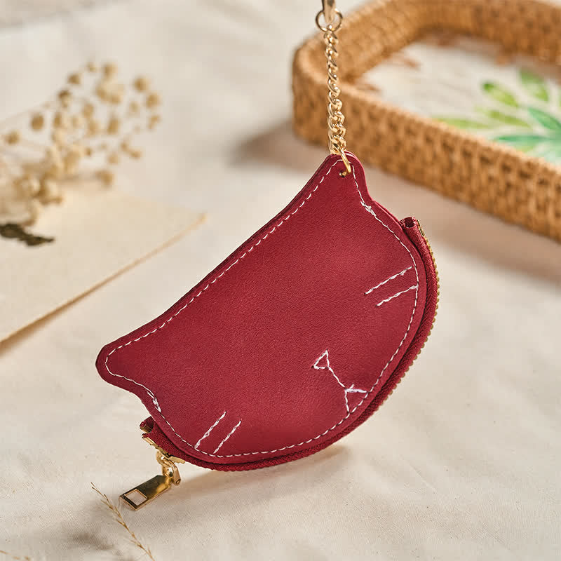 FREE Today: Protection and Happiness Vintage Cat Shape Zipper Leather Charm Purse - image 10