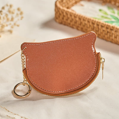 FREE Today: Protection and Happiness Vintage Cat Shape Zipper Leather Charm Purse - image 6