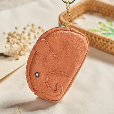 Buddha Stones PU Leather Elephant Wisdom Mini Zipper Purse - image 13