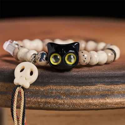 Buddha Stones Cat Skull Bone Design Courage Bracelet - image 3