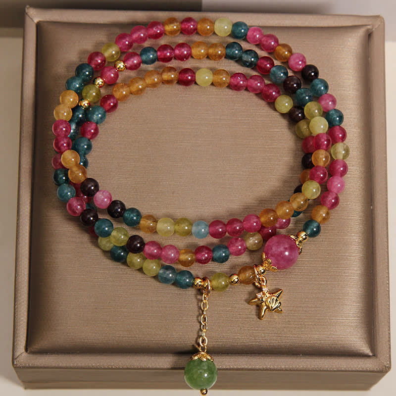 FREE Today: Protection and Positive Rainbow Tourmaline Starfish Charm Triple Wrap Bracelet - image 1