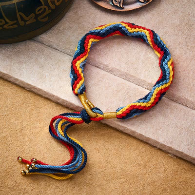 Buddha Stones Hand-Woven Tibetan Multicolor Rope Healing Bracelet - Multicolor(Wrist Circumference: 5.9-7.5 in / 15-19cm) - image 0