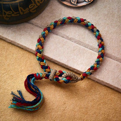 Buddha Stones Hand-Woven Multicolor Tibetan Luck Rope Bracelet - Multicolor(Wrist Circumference: 5.5–6.7 in / 14–17 cm) - image 0