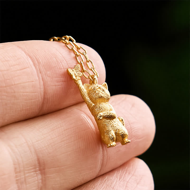 FREE Today: Healing annd Transformation Vintage Copper Cat and Butterfly Necklace - image 2