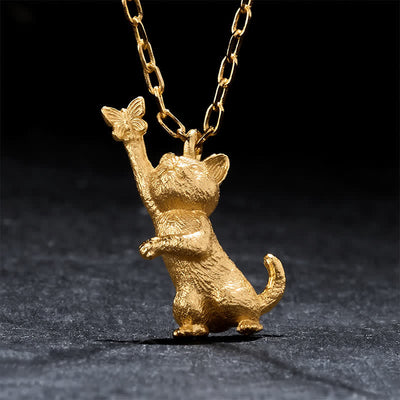 FREE Today: Healing annd Transformation Vintage Copper Cat and Butterfly Necklace - Butterfly(Transformation ♥ Love) - image 0