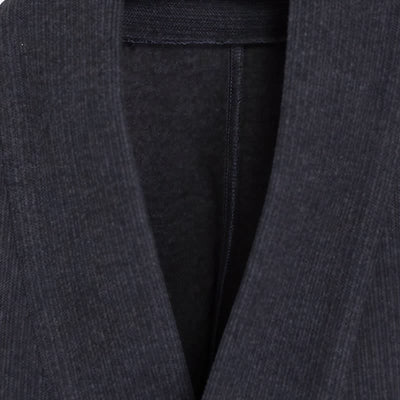 Buddha Stones Fall Winter Classic Minimalist Solid Men's Kimonos - image 9