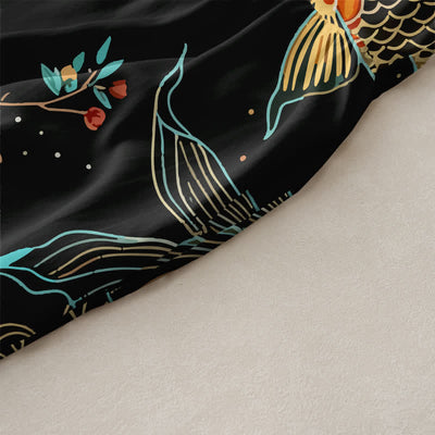 Buddha Stones Summer Casual Koi Fish Floral Wave Pattern Women's Summer Sleeveless Midi Dress With Pockets - image 2