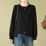 Foviel Herbst Winter Minimalist Crew Hals Tunnelzug Solide Damen Strickwaren