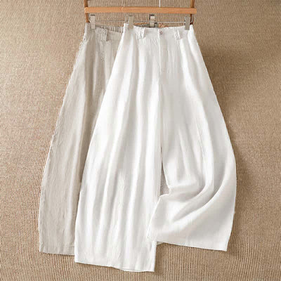 Buddha Stones Spring Summer Casual Solid Zipper Design Ankle Pants Women's Wide Leg Pants With Pocket - image 16