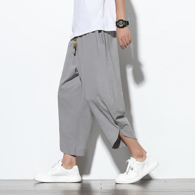 Buddha Stones Casual Summer Drawstring 7-8 Length Men's Harem Pants With Pockets - image 6