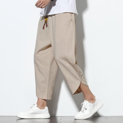 Buddha Stones Casual Summer Drawstring 7-8 Length Men's Harem Pants With Pockets - image 14