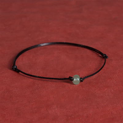 FREE Today: Luck and Positivity Minimalist Green Aventurine Braided Red String Bracelet - Wheel Bead (Wrist Circumference: 6.3–7.1 in/16–18 cm) - Black String - image 9
