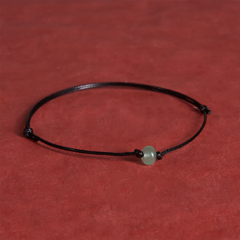 FREE Today: Luck and Positivity Minimalist Green Aventurine Braided Red String Bracelet - Wheel Bead (Wrist Circumference: 6.3–7.1 in/16–18 cm) - Black String - image 9