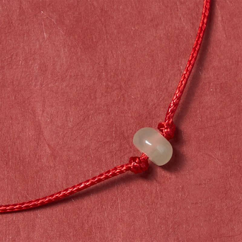 FREE Today: Luck and Positivity Minimalist Green Aventurine Braided Red String Bracelet - image 2