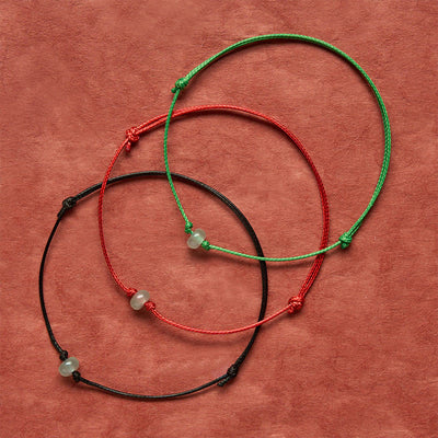 FREE Today: Luck and Positivity Minimalist Green Aventurine Braided Red String Bracelet - image 12