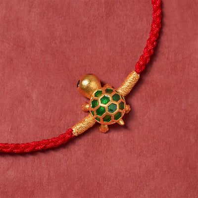 Buddha Stones Turtle Red String Lucky Fortune Charm Braided Connection Bracelet - image 5