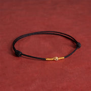 Foviel 925 Sterling Silver Golden Bead Protection Braided Rope Bracelet