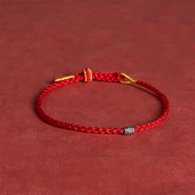 Buddha Stones Red String 925 Sterling Silver Koi Fish Protection Bracelet - image 3