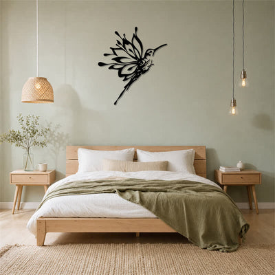 Buddha Stones Lotus Hummingbird New Beginnings Matte Black Silhouette Iron Meaningful Symbols Wall Art - image 14