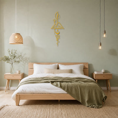 Buddha Stones Lotus Moon Enlightenment Vertical Iron Metal Meaningful Symbols Wall Art - image 14
