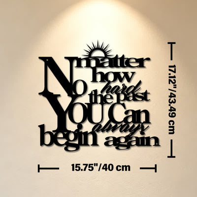 Buddha Stones Laser Cut Inspirational Quote Sunray Matte Iron Metal Meaningful Symbols Wall Art - Approx. 40cm x 43.49cm x 0.1cm / 15.75in x 17.12in x 0.04in - image 8