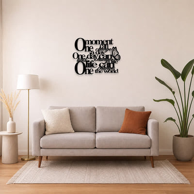 Buddha Stones Inspirational Butterfly Quote Modern Minimalist Iron Metal Meaningful Symbols Wall Art - image 13