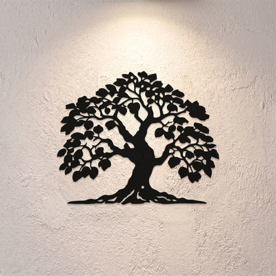 Buddha Stones Metal Tree of Life Unity Silhouette Iron Metal Meaningful Symbols Wall Arts - image 0