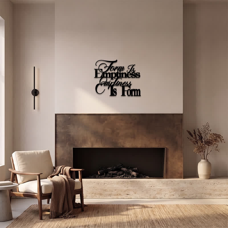 Buddha Stones Metal Form Is Emptiness Zen Quote Iron Metal Meaningful Symbols Wall ArtA - image 11