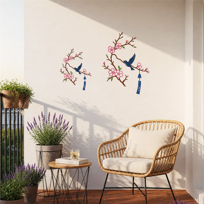 Buddha Stones Bird and Blossom Branch Iron Meaningful Symbols Wall Art - image 23