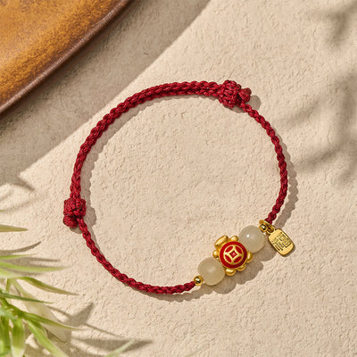Buddha Stones Turtle Red String Hand-Woven Strength Bracelet - image 2
