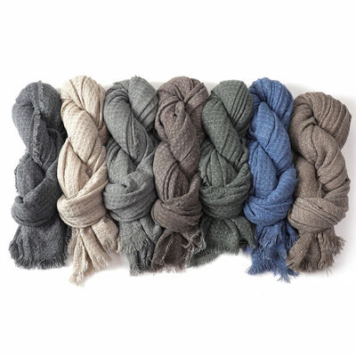 Buddha Stones Fall Winter Textured Tassel Cozy Wrap Scarves - image 16