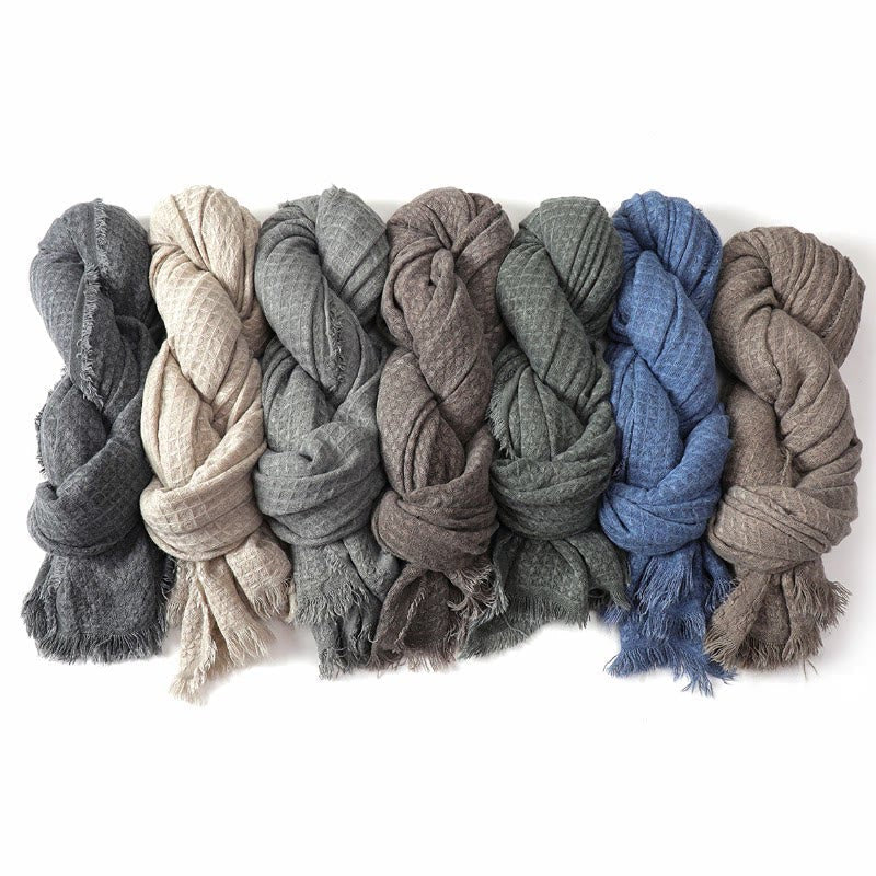 Buddha Stones Fall Winter Textured Tassel Cozy Wrap Scarves - image 16