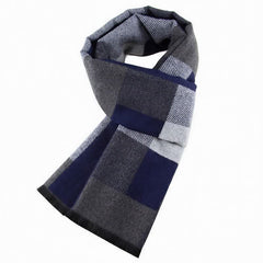 Buddha Stones Fall Winter Classic Plaid Tassel Cozy Rectangular Scarves - SlateGray - image 0