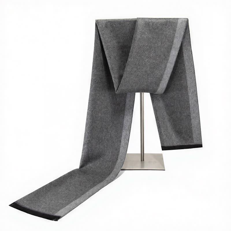 Buddha Stones Fall Winter Urban Stripe Tassel Warm Wrap Scarves - DarkGray - image 19