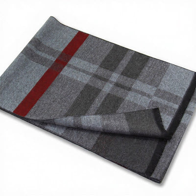 Buddha Stones Fall Winter Classic Grey Plaid Fringe Cozy Scarves - image 11