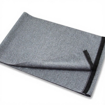 Buddha Stones Fall Winter Classic Grey Plaid Fringe Cozy Scarves - image 1