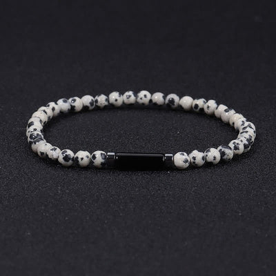Buddha Stones Vintage 4mm Lava Rock Dalmatian Jasper Grounding Bracelet - Dalmatian Jasper(Joy ♥ Loyalty) - image 2