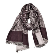 Foviel Fall Winter Geometric Paisley Tassel Reversible Cozy Men's Scarf