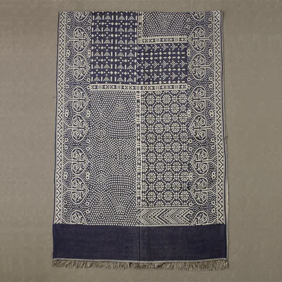 Buddha Stones Fall Winter Geometric Paisley Tassel Reversible Cozy Scarf - image 7