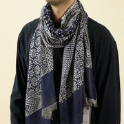 Foviel Fall Winter Geometric Paisley Tassel Reversible Cozy Men's Scarf